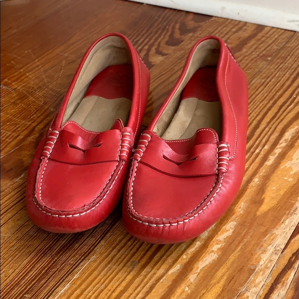 Johnston and Murphy red Moccasins